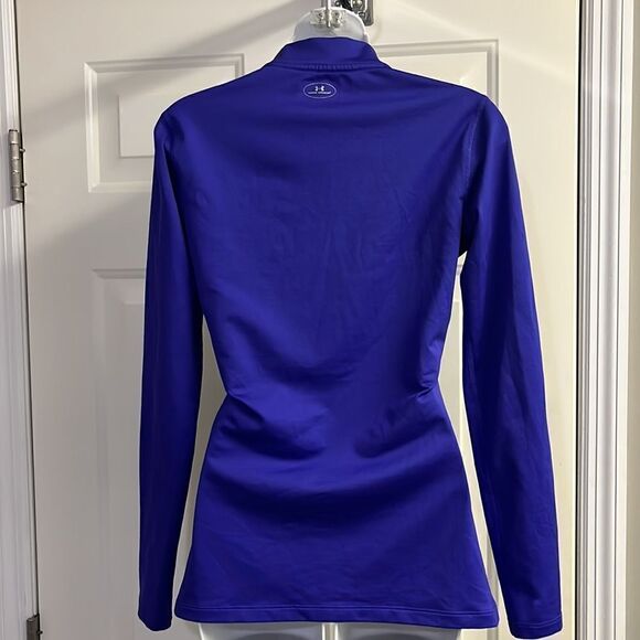 Under Armour Women’s Purple Fitted ColdGear Mock Neck Fit and Flare Pullover-Med - Picture 8 of 14